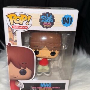 Funko Pop Animation Figure with Red Shirt and Brown Hair